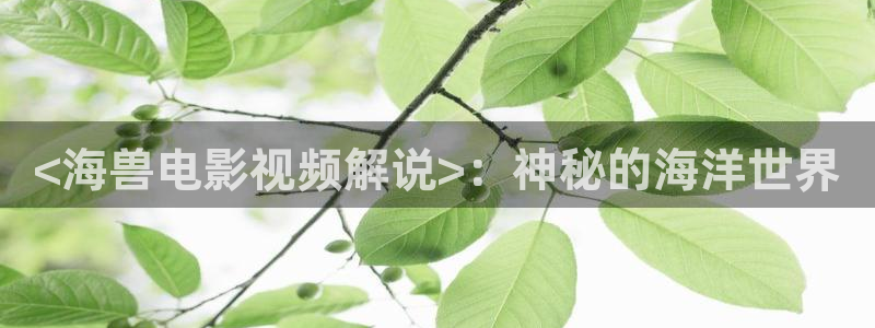 青苹果在线看电视剧：<海兽电影视频解说>：神秘的海洋世界